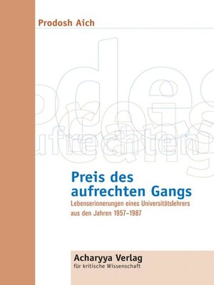 cover image of Preis des aufrechten Gangs